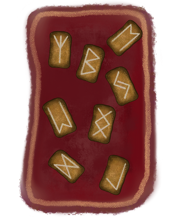 Runes on a mat